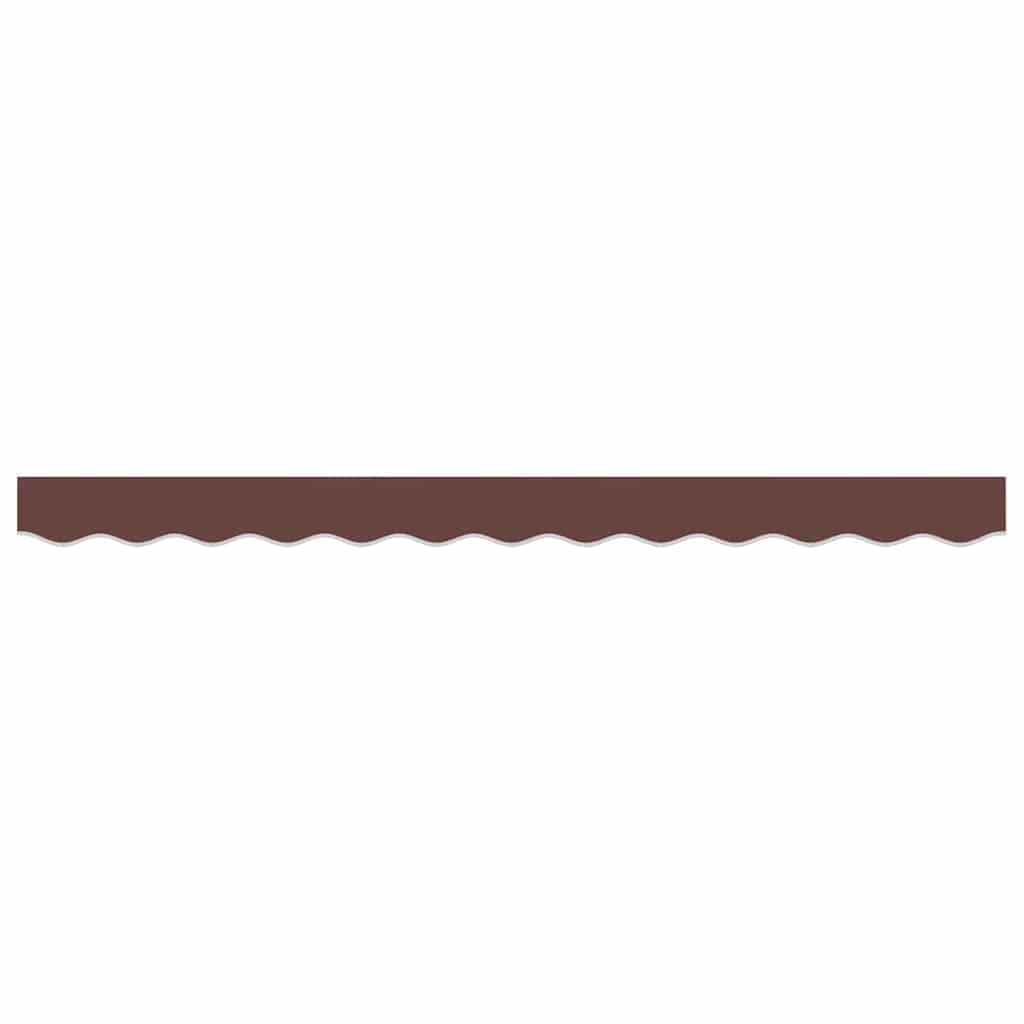 Remplacement Lambrequin Store banne extérieur Rayure Marron 2,5 m Polyester résistant UV déperlant Toile pour terrasse Jardin Balcon