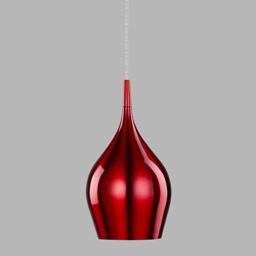 Searchlight Lampada Sospensione Vibrant Ø 12Cm, Rosso - 7