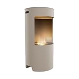 Frankystar Giulio Cesare – Chimenea de suelo, diámetro 40 x 80 cm, de diseño de interior, para decoración, de acero inoxidable, color pardo