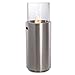 Produktbild LILIMO Edelstahl Standkamin Messina | 34 x 34 x 92,5 cm | Runder, freistehender Bio-Ethanol Kamin | in silber | Ethanol Kamin Indoor und Outdoor | Bio Ethanol Kaminofen Indoor, Balkon- und Terassenkamin