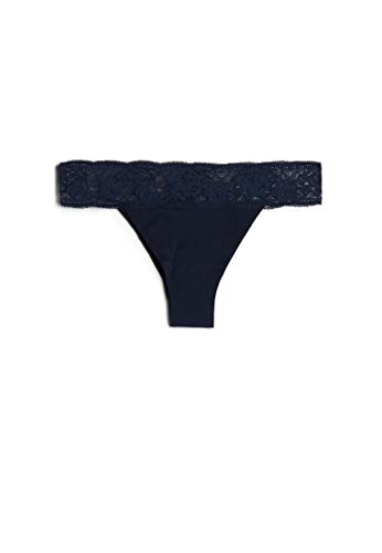 Preisvergleich Produktbild Intimissimi Damen Brasil Slip aus offenkantig verarbeiteter Baumwolle mit Spitze
