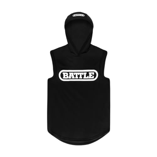 Battle Sports Sleeveless Light Action Workout Hoodie - Raglan Cut Sleeveless Hoodie for Youth