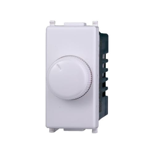 Elektronova Dimmer Regolatore Manopola 100W-1000W Bianco compatibile Vimar Plana 1301