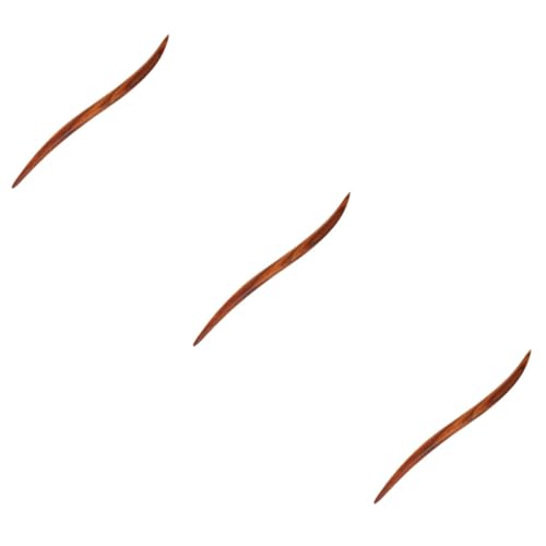 MERRYHAPY 3個 木製かんざし 女の子のヘアアクセサリー ラインストーンのヘアピン ヘアバンド 女の子のためのヘアアクセサリー ヘアゴム 女性のヘ ック 黒檀の髪の箸 サンダルウッド