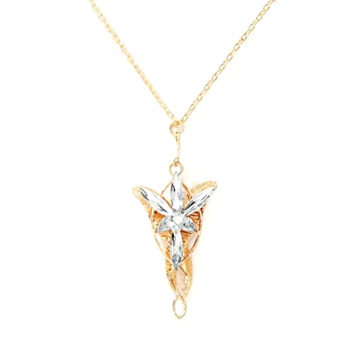 COLLIER ARWEN doré et argent, COLLIER LE SEIGNEUR DES ANNEAUX (réplique)