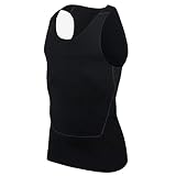 Haitryli Men Solid Color Athletic Rash Guard Shirt Tank Top Swimsuit Muscle Tees Vest for Training B