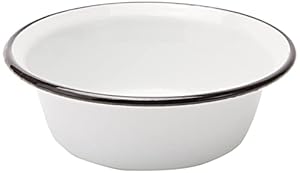 Krüger Schüssel Weiss, 24 cm, Weiß-schwarz