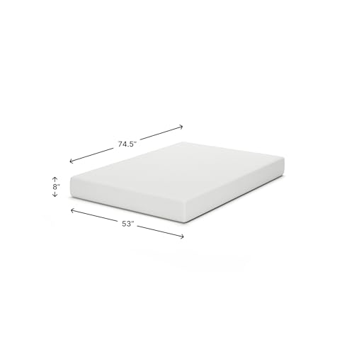 Image of Signature Design by Ashley Full Size Chime 8 Inch Medium Firm Gel Memory Foam Mattress with Green Tea & Charcoal Extract, Fiberglass Free, Mattress In A Box
