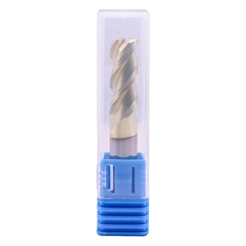 Image of 3 /8 inch 3 Flute 45 Solid Carbide Square End Mill for Aluminum, ZrN Coated | 45 Helix, 3 /8 inch Cutting Dia, 3 /8 inch Shank Dia, 1 inch Length of Cut, 2-1 /2 inch Overall Length, for Milling Aluminum and Copper