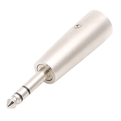 Adaptador XLR de 3 pines a jack 6.35mm macho conector de cable de micrófono para amplificador 7