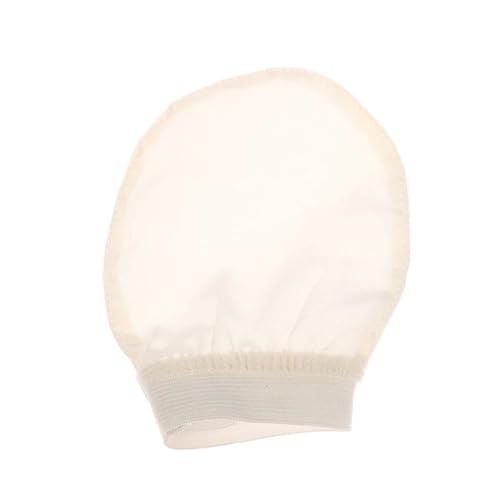 Silk Exfoliating Gloves Face Body Wash Towel Soft Skin Scrub Bath Beauty Tool(White)