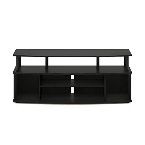 Image of Furinno Jaya 4-Tier TV Stand for TV up to 55 Inch, Blackwood