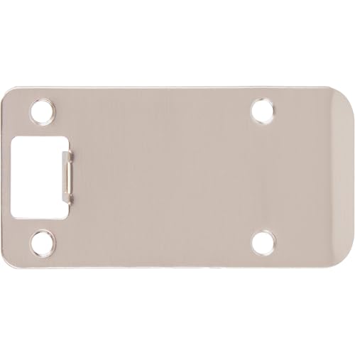 Round Corner Extended Lip Strike Plate, 2-1/4