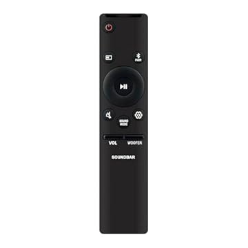 Controle remoto de substituição AH81-09748A compatível com Samsung Soundbar HW-A45C HW-A50C HW-A50M HW-A530 HW-A540 HW-A550 HW-A555 HW-A560 HW-A650 HW-R50C HW-R50M HW-R50M HW-R50M 30 HW-A. R550