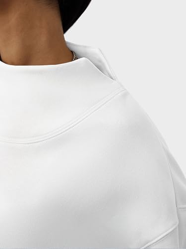 Image of ANRABESS Womens Oversized Sweatshirts Mock Neck Pullover