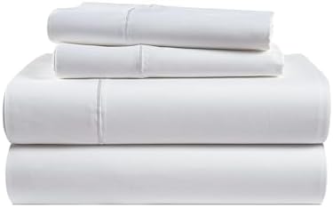 LINENWALAS 1200 Thread Count American Cotton Sheets - 100% Supima Cotton Thick, Heavy, Soft Sateen-Hotel Style Premium Luxury 4Pcs Sheet Set Fits Upto 17" Deep Pocket Mattressess (King, White) - Thumbnail 4