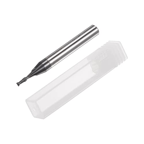 Image of HARFINGTON Square End Mill 2mm x 6mm Cutting 6mm Shank Micro Grain Solid Carbide AlTiN Coated 2 Flutes Milling Bit Cutter for Alloy Hardened Steel Aluminum