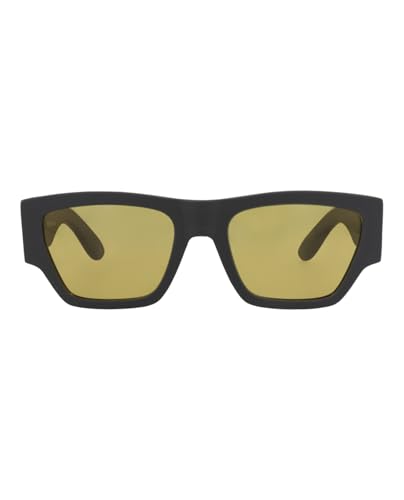 Alexander McQueen Men's Am0393s Sunglasses, Grey-Grey-Yellow, 55