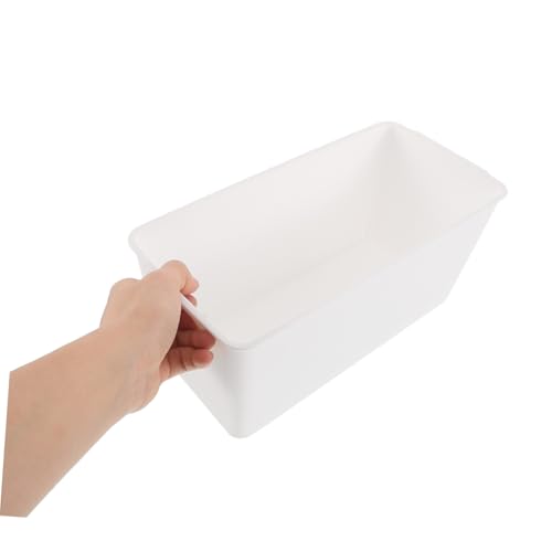 Boîte de rangement en plastique blanc compacte et empilable lot 6 - 5
