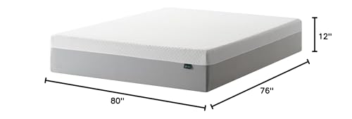 Zinus 12 Inch Green Tea Essential Memory Foam Mattress [New Version], King, Fiberglass Free, Medium Feel, Breathable Airflow Memory Foam, Certified Safe Foams & Fabric, Mattress in A Box