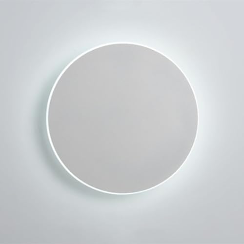 SEEAIRSHOP Modern Minimalist Round Wall Light Flat White Wall Sconce