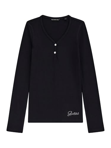 GUESS Girls' Eco Long Sleeve Viscose Rib T-Shirt