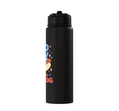 Bad Day To Be A Hot Dog Funny 4th of July BBQ Cookout Stainless Steel Insulated Water Bottle – vue 2