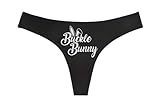 Bad Girl Good Pussy - Black Thong - Choose Your Glitter Text Color - Humorous Panties Humorous Thong Naughty Sexy Kinky Underwear (White Glitter, L)