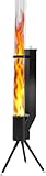 Wood Pellet Patio Heater -Outdoor Fire Pit- 58' Portable Outdoor Fireplace for...