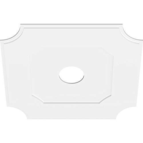 Image of Ekena Millwork CMP38LE-07000 Locke Architectural Grade PVC Contemporary Urethane Ceiling Medallions 38 inchOD x 7 inchID x 22 3 /4 inchC x 1 inchP