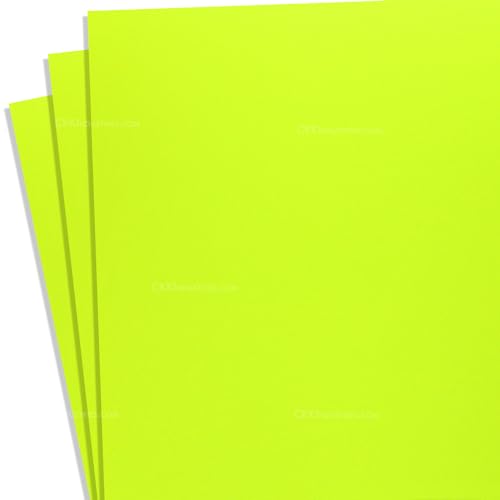 KYDEX Thermoform Sheet - (P1 Texture) - (.080 Thickness) - (12in x 24in) - (Toxic Yellow) - (3 Sheets) - DIY Holster Making, Airsoft Armor, Cosplay Uniforms