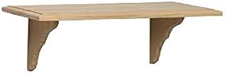 Optimal Products Natural Wood Wooden Shelf Storage Unit Kit & Fitting Wall Mounted Home Kitchen Office Wood Wooden Corner Shelves (2 Feet Long Shelf 580x190x16mm)