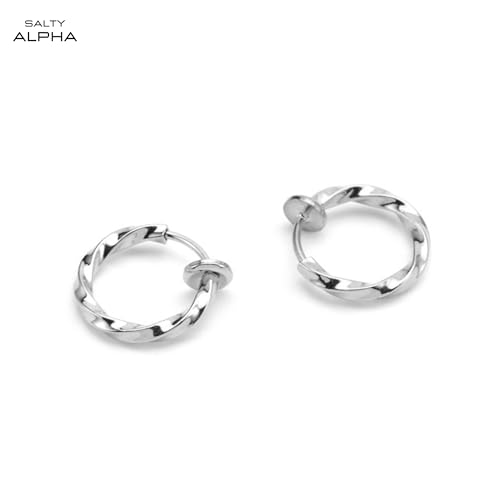 Image of SALTY ALPHA Anti Tarnish Non-Pierced Rigel Earrings for Men | Ear Hoop for Man | Stylish Fashion Jewellery Accessories for Boys | Minimal Jewelry | Ideal for Gifting | Gift for Diwali, Christmas, Marriage, Birthday