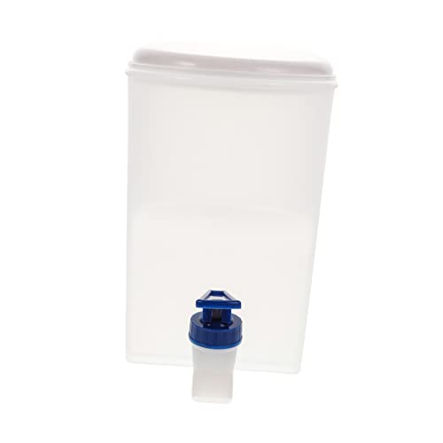 Hemobllo 1Pc Capacity Water Container with Faucet Food Grade Water Kettle for Fridge for Juice Camping and Outdoor Use Sturdy and Design White
