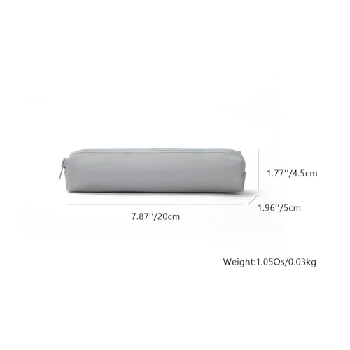 Image of Oxford Fabric Color Pencil Case Multifuncional and Simple with Zipper for School (Light gray,Oxford Fabric)