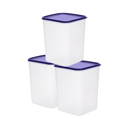 Happy Cove Kitchen Container Set - Durable Containers for Kitchen Storage Set, BPA-Free, Stackable, Clear Organizers for Pantry, Fridge, and More | 5.5L | Set of 3 | Microwave Safe | Dishwasher Safe