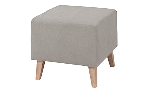 Mirjan24 Taburete, tapizado Oviedo Estilo escandinavo, Asiento Banco Asiento Taburete reposapiés Pouf Selección de Colores, Moric 06, Füße: San Remo Eiche Hell