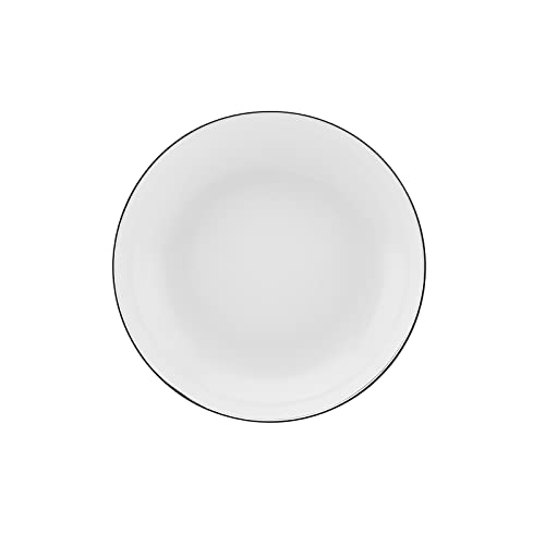 Karaca Eclipse Platinum Dinnerware Set For 6 Person, New Bone, White Platinum, 24 Pieces, Dinner Plates, Side Plates, Bowls, Daily And Special Set #TOP3