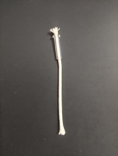 Kit de 6 mechas de algodón con soporte de vidrio para lámpara de aceite miniatura 3