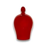 00 % fabriqué en Italie Colì Tirelire en terre cuite, tirelire rouge, hauteur 23 cm, tirelire colorée, tirelire à briser, fabriquée à la main.