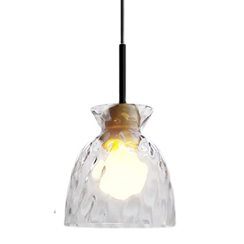 Suspension en verre faite main style industriel chic rustique E27