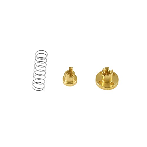 Lysee 3D Printer Parts & Accessories - 3D Printer Parts T8 Anti Backlash Spring Loaded Nut Elimination Gap Nut for 8mm Acme Threaded Rod Lead Screw CNC Nut - (Size: Lead 8mm)