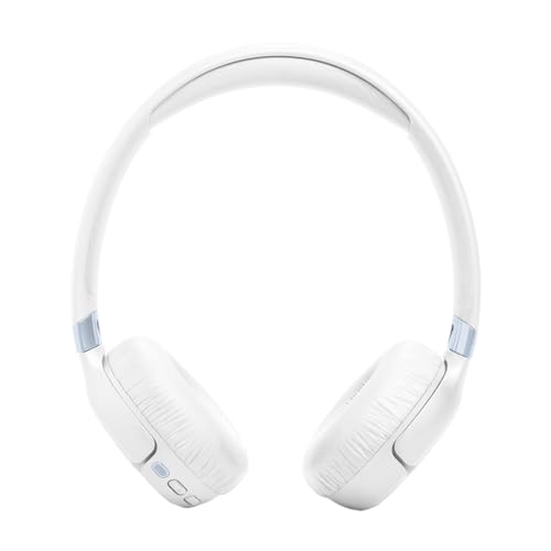 Image of JBL Tune 680NC Wireless On-Ear Headphones with Noise Cancelling - White | Bluetooth 6.0, Smart Ambient, up to 76 hours battery life, Google Fast Pair, Microsoft Swift Pair and Hi-Res Audio