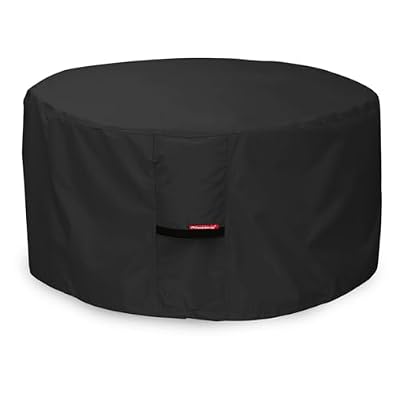 Porch Shield Fire Pit Cover - Waterproof 600D Heavy Duty Round Patio Fire Bowl Cover Black - 36 inch