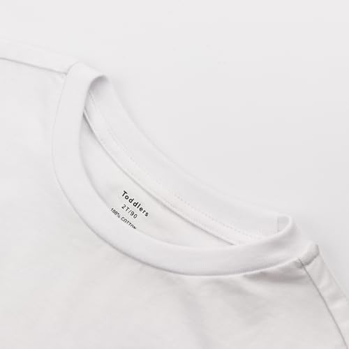 Girls Short Sleeve Shirt Toddler Crewneck Tops Tee Summer Outfits Clothes 3 Pack2