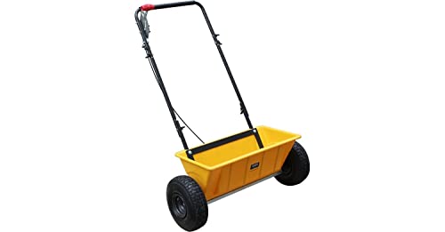 TEXAS Profi Streuwagen XL Salz Rasendünger Rasen, 56cm Streubreite, 25 Liter, Rasensamen Dünger Salzstreuer Smart Spreader 200 | große leichtlaufende Lufträder | verstellbare Dosierung mit Handhebel