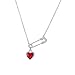 IQIC Heart Necklace for Women Dainty Heart Pendant Choker Necklaces Trendy Safety Pin Necklace Fashion Jewelry