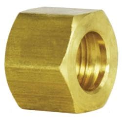 18037 Hex Nut, 3/8 in Compression, Brass (10 Pack)