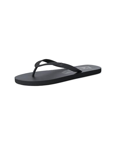 Image of Volcom Men's Volcomotion Flip Flop Sandals - Comfort Foam, Water-Friendly Thong Sandal, Black Grey V, 10