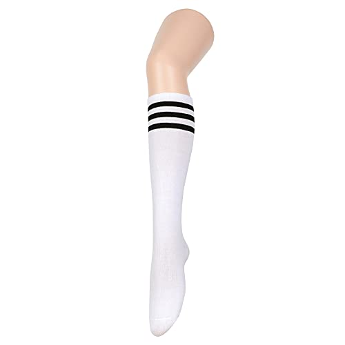 American Trends Knee High Socks Thigh High Socks Athletic Socks Stockings Casual Socks For Women 1 Pack White Black One Size #TOP3